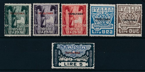 1923 COLONIE TRIPOLITANIA MARCIA SU ROMA 6 FRANCOBOLLI MLH F/5060