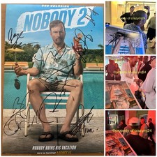 6 Signed Nobody 2 Bob Odenkirk RZA  John Ortiz Daniel Bernhardt Autograph PROOF