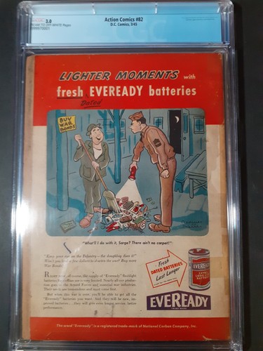 ACTION COMICS #82 DC COMICS 1945 CGC 3.0 JACK BURNLEY SUPERMAN COVER W LOIS LANE - Picture 3 of 3