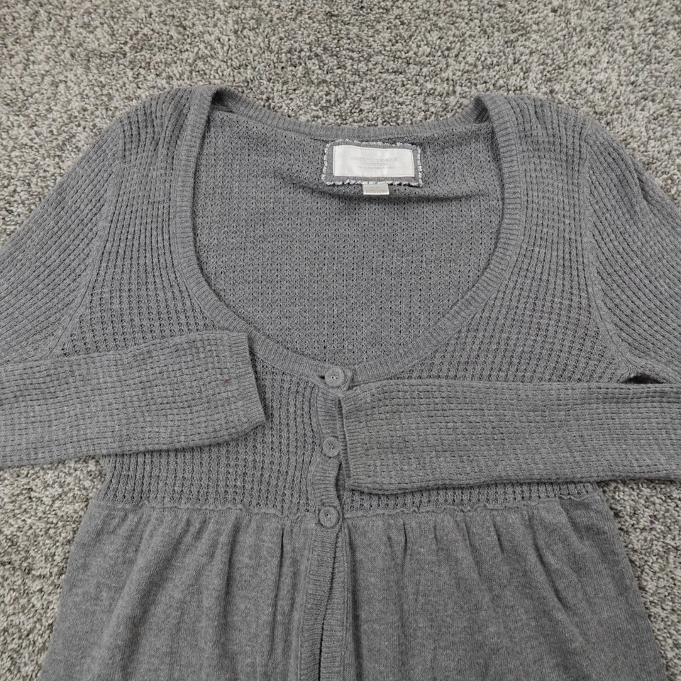 VTG American Eagle Cardigan Womens L Gray Sweater Babydoll Top Bella Swan Y2K - Image 2 of 4