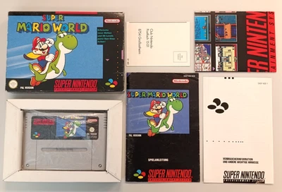 Super Nintendo SNES Spiel Super Mario World 1 Boxed OVP NOE PAL TOP Zustand RAR - Bild 1 von 4