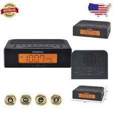 RCR-5BK Black AM/FM Clock Radio, 10 Presets, ...