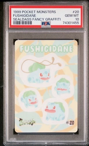 1999 Pocket Monsters Sealdass Fancy Graffiti Bulbasaur Fushigidane | PSA 10
