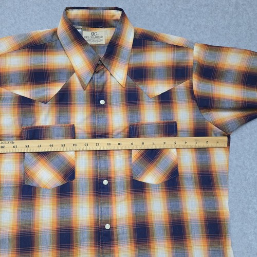 Vintage Dee Cee Shirt Mens 16.5 34 Plaid Western Pearl Snap Cowboy 70s - Picture 13 of 18