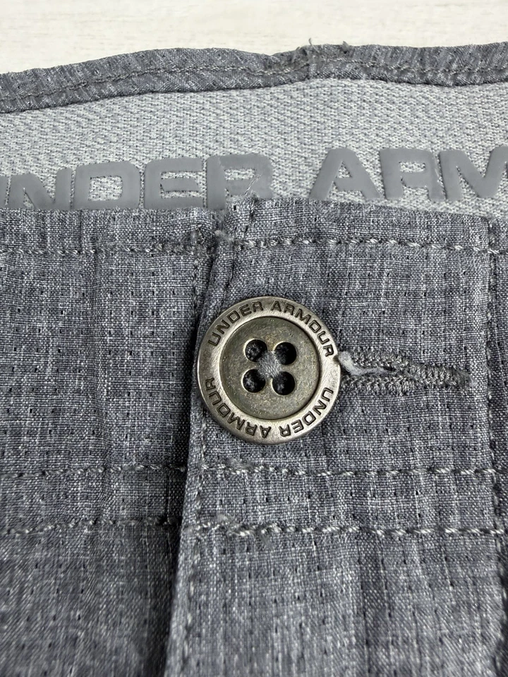 Pantalones de golf Under Armour Storm grises ventilados rendimiento de golf elásticos para hombre 38x32 Foto 4 de 4