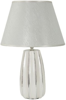 Mauro Ferretti Tischleuchte Emmi E27 Ø 30x45 cm weiß silber
