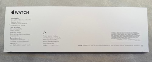 Cinturino sportivo originale OEM Apple Watch Space Black perno in acciaio inox. 46mm M/L - Foto 2 di 3