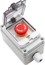 Outdoor IP67 Waterproof Emergency Stop Push Button Switch Station 22mm 1NO 1NC