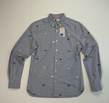 Boden Men  s Small Regular Fit Button Down Shirt NWT Union Jack AOP Modern Casual