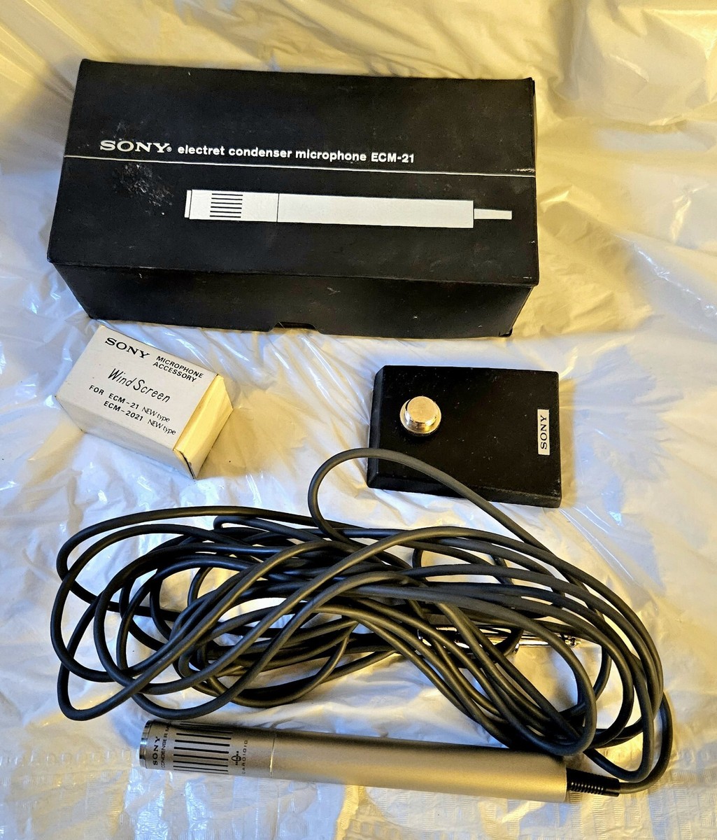 Vintage Sony Ecm-21 Electret Condenser Microphone with