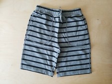 NWT Hanna Andersson DARK HEATHER GREY STRIPED FRENCH TERRY SHORTS 110 5  36