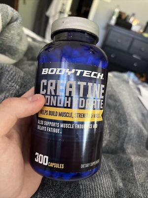Bodytech Creatine Monohydrate 300 Capsules - bottle has been opened