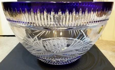 Waterford Mastercraft 11" Christmas Bowl Cobalt #1055468 Ireland Boxed with tags