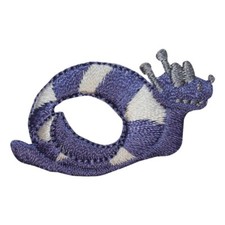 ID 0450 Happy Snail Patch Swirl Garden Bug Insect Embroidered Iron On Applique