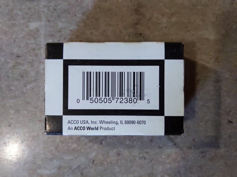 Vintage 100-count box of ACCO-brand #1 Paper Clips (72380)