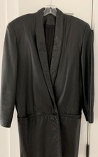 Black Lambskin Leather Jacket - Stream Line Design, Size Small