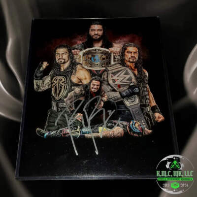 *WWE ROMAN REIGNS OTC SIGNED AUTOGRAPHED CUSTOM 11X14 CHAMPION COLLAGE PHOTO* #R