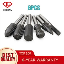 6Pcs/Set HSS Routing Wood Carving Tool Rotary Drill File Router Bit For Dremel