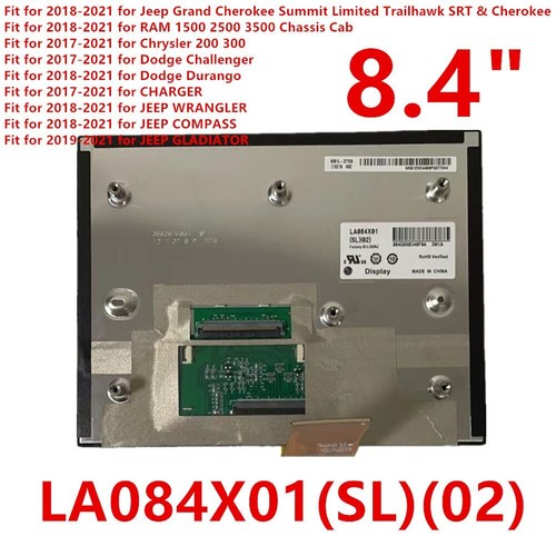 8.4 Inch Uconnect 4C UAQ LCD Monitor Screen For 2018-2022 Jeep Grand Cherokee - TDO-XGA084