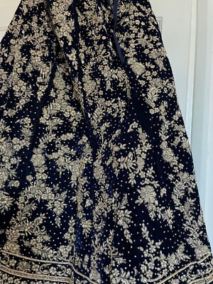 navy blue bridal dress pakistani Blue Pakistani Frocks for weddings: 35% OFF