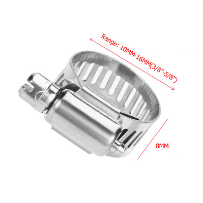 Hose Clamp Set - 6PCS 8 Inch 304 Stainless Steel Worm Gear Hose Clamps For Fuel Line,dryer,Intercooler,Garden Water Pipe And Washing - View #8