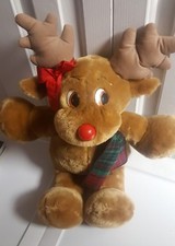 Christmas Reindeer Plush 19" by Commonwealth Vintage 1988