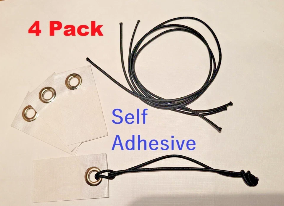 Grommet Tabs w/ Ties for Tyvek Homewrap Ground Sheet ~ Tent Footprint ~ Tarp