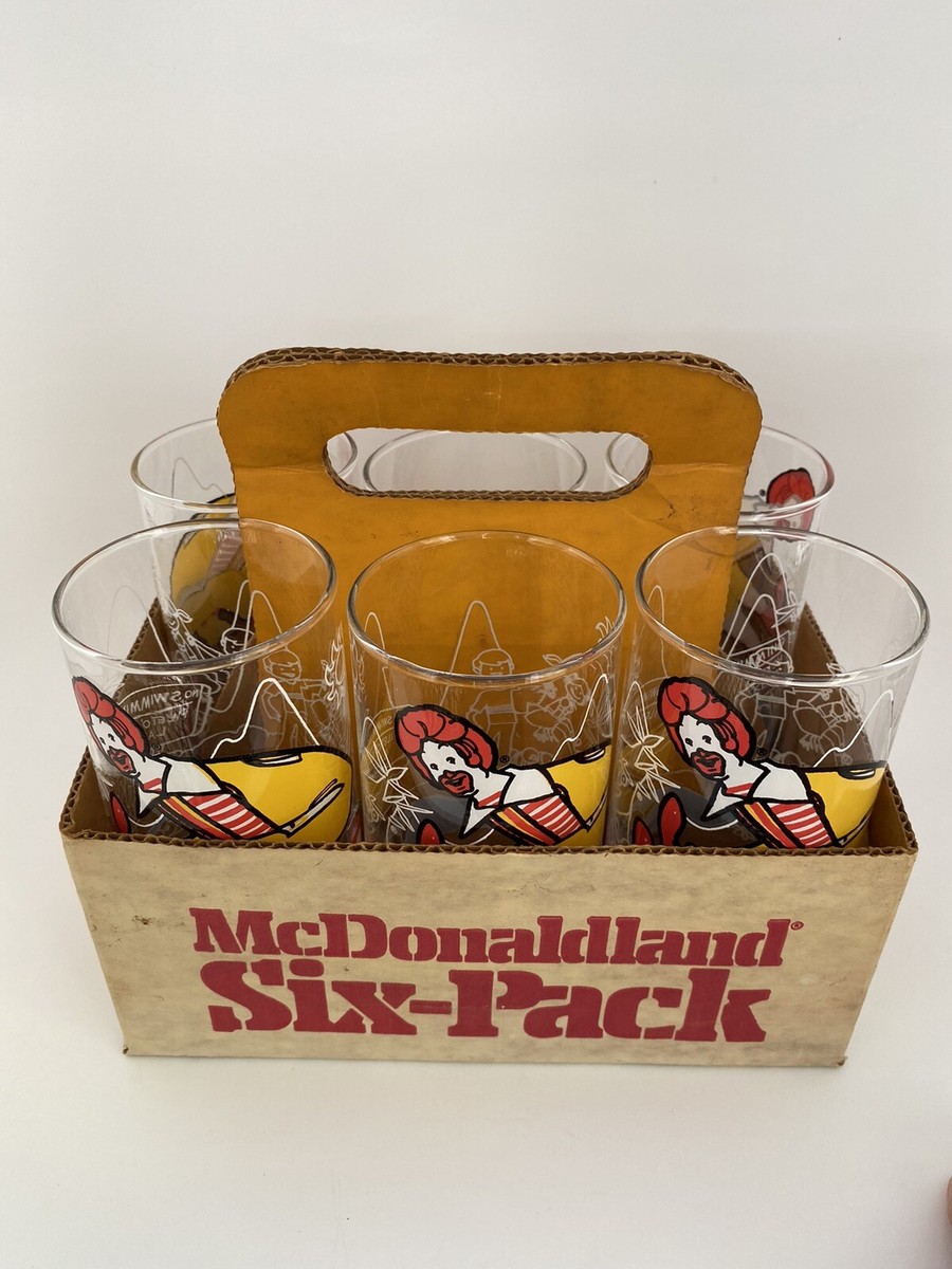 11977年！マクドナルドグラス6個セット！レア！ Vintage 1977 McDonaldland Six-Pack McDonalds Glasses
