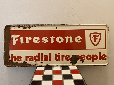Firestone The Radial Tire People Sign 25”x9.75” | eBay