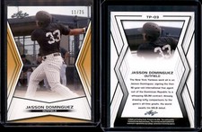 Jasson Dominguez 2019 Leaf Rookie #R-02 GOLD SP, SN# /25 Yankees HOT ROOKIE