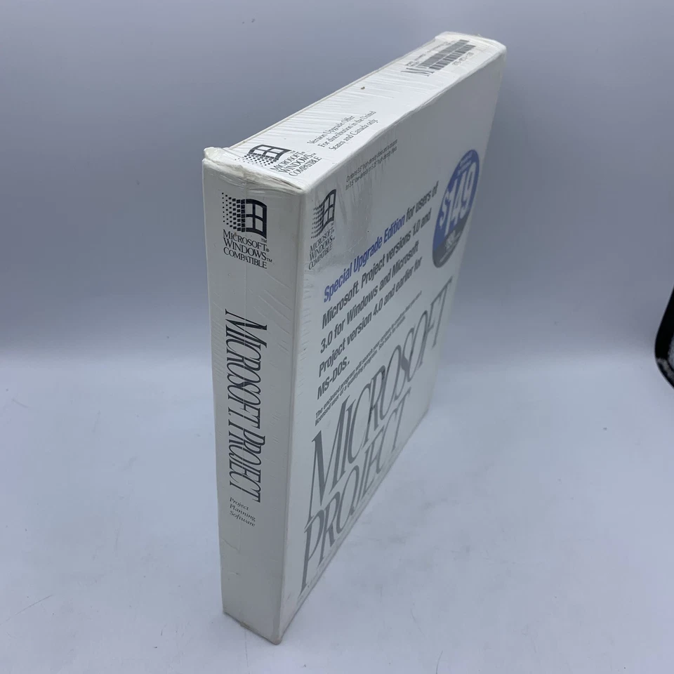 NOS Microsoft Project Upgrade Version 4.0 For Windows 3.5" Disks FACTORY SEALED - Image 3 of 4