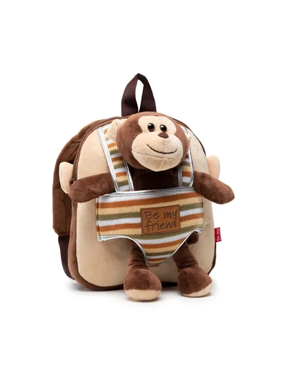 zaino bimbo Reversible Zaino Con Peluche 25cm Perletti