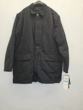 NEW PERRY ELLIS PORTFOLIO CAR COAT ZIP. CLASSIC BLACK. XL FAST SHIPPING!