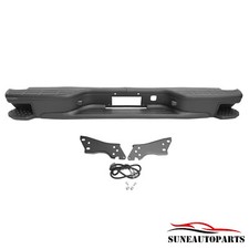 Black Rear Bumper Wcorner Steps For 1999-2006 Chevy Silverado Gmc Sierra 1500