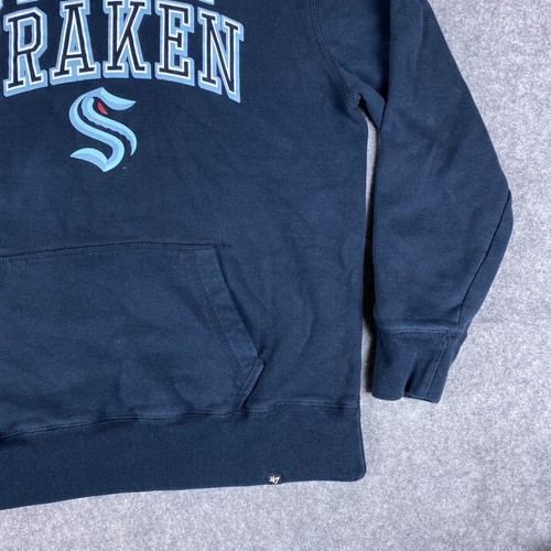 Seattle Kraken Hoodie Mens Large Blue Long Sleeve Pullover NHL Hockey - Picture 6 of 11