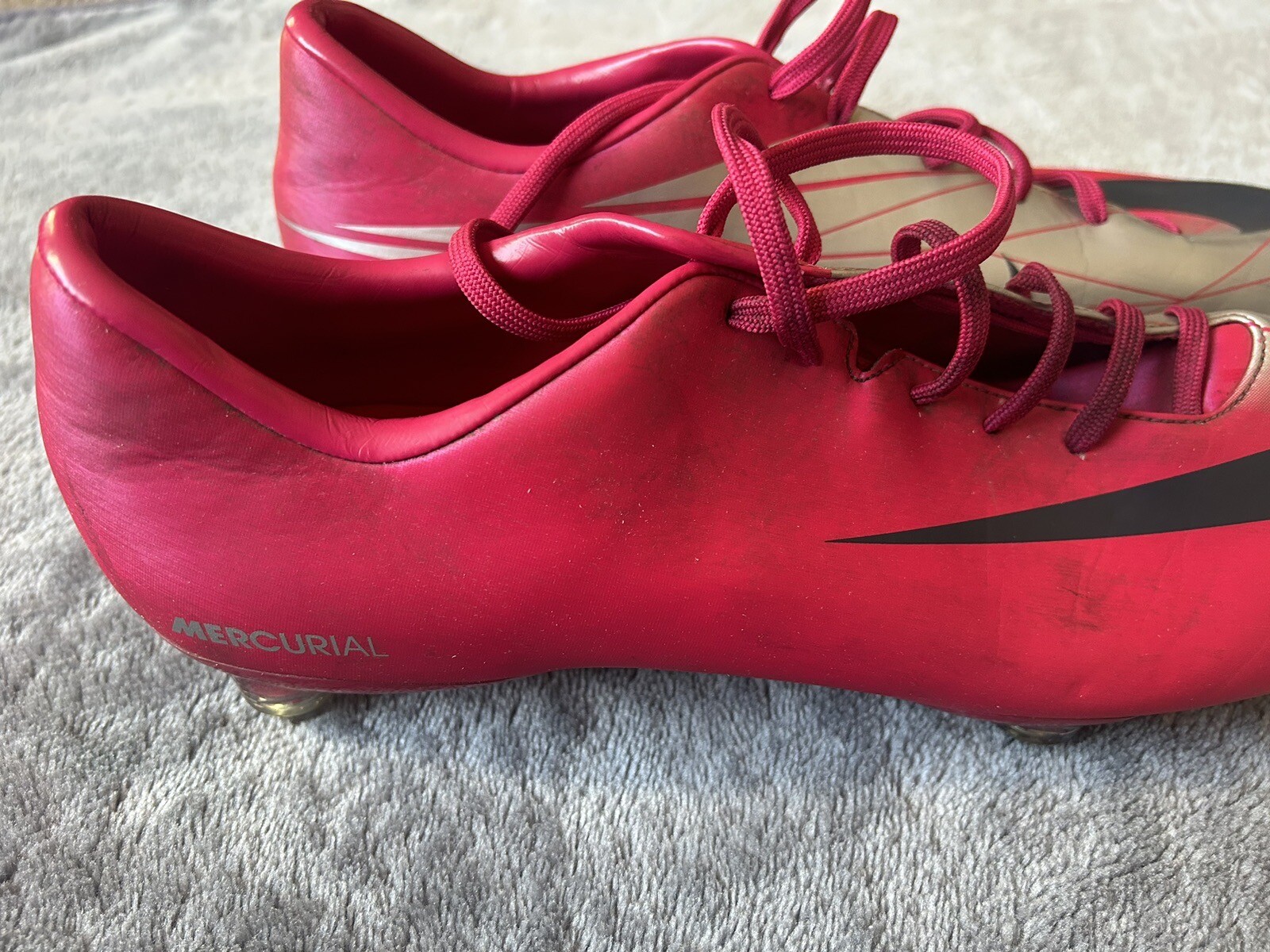 NIKE Mercurial Vapor Superfly II FG Size UK 10 Pink Silver RARE