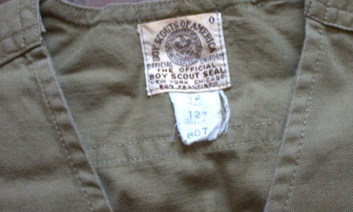 Boy Scout Vintage Uniform Shirt AGE 12 NECK SIZE 12 1/2 Scouts BSA 887 - Picture 2 of 8