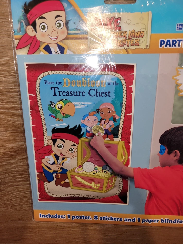 Disney Jake y los Piratas del País de Nunca Jamás Fiesta de Cumpleaños Juego Pin the Tail Donkey Foto 3 de 4