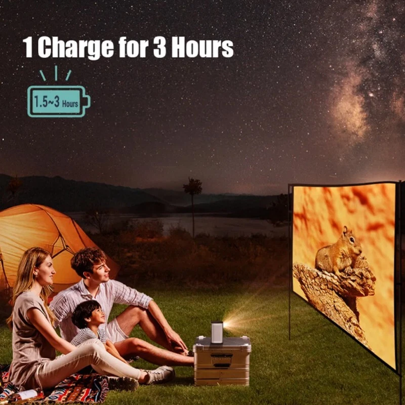 BYINTEK P70 SMART PROJECTOR 3D 4K Portable Mini Wifi Home Theater Full HD 1080P - Image 2 of 4