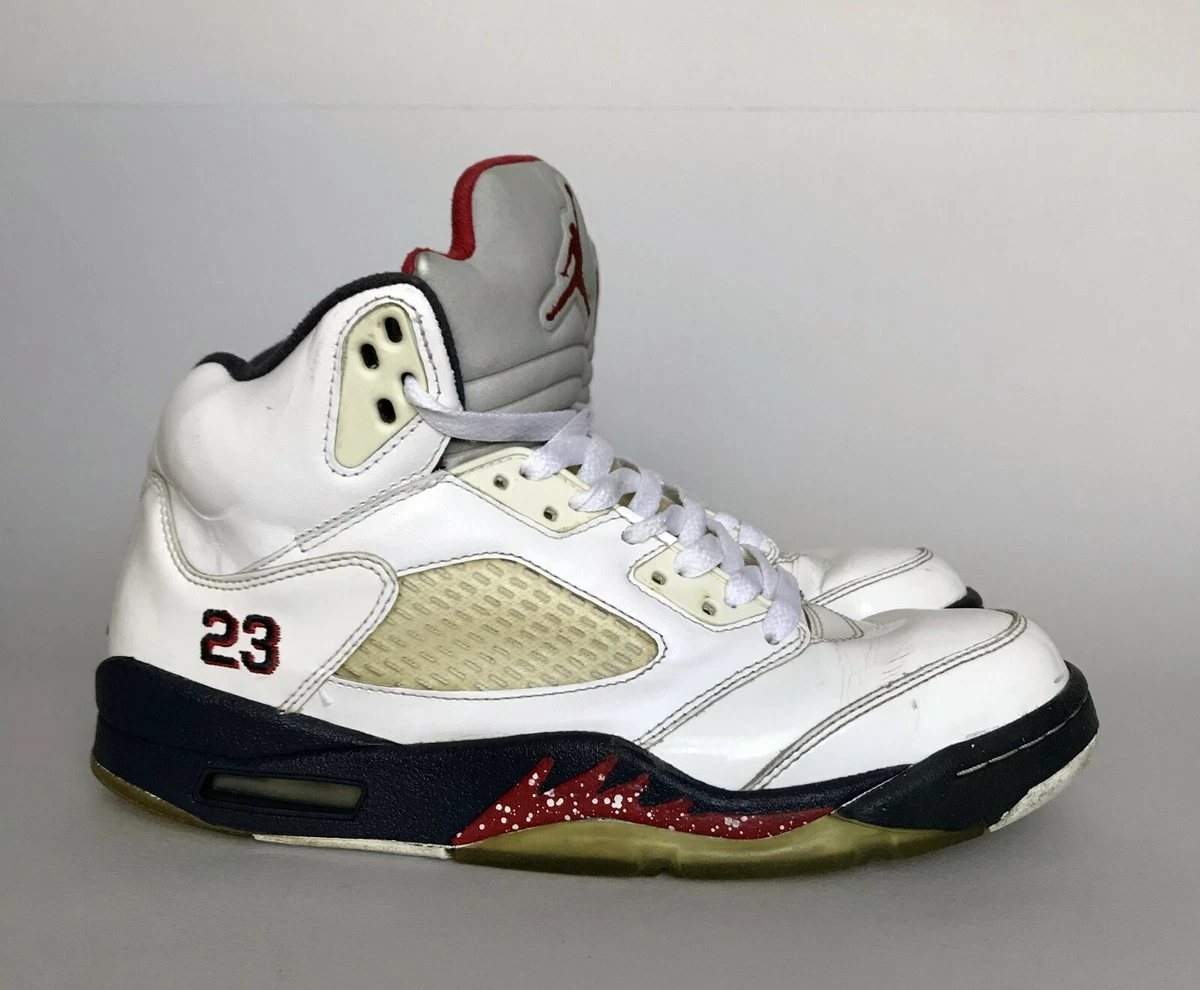 NIKE AIR JORDAN 5 Retro Independence Day Sneakers Shoes EU 41 US 8 UK 7