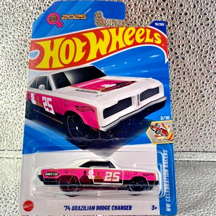 HOT WHEELS 2025 '74 BRAZILIAN DODGE CHARGER PEARL 76/250 HYX20 INT