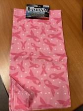 USA MADE Hav-A-Hank PINK RIBBON Bandana Head Neck Wrap Scarves Cancer Survivor
