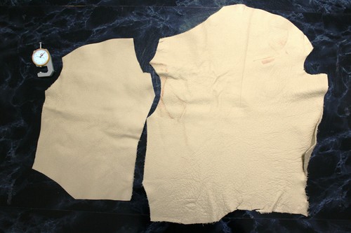 Beige Leather Scraps Leather offcuts Remnants Sheets Goatskin Sheep - Picture 20 of 23