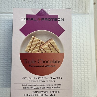 Ideal Protein 1 box of Triple Chocolate Wafers BB 04/30/27 FREE Ship