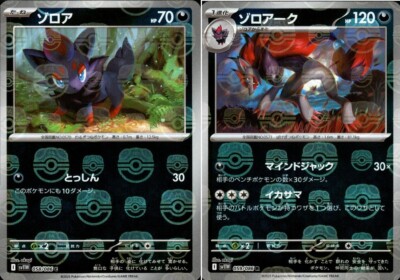 Pokemon Card Zorua Zoroark Master ball holo set 058 059/086