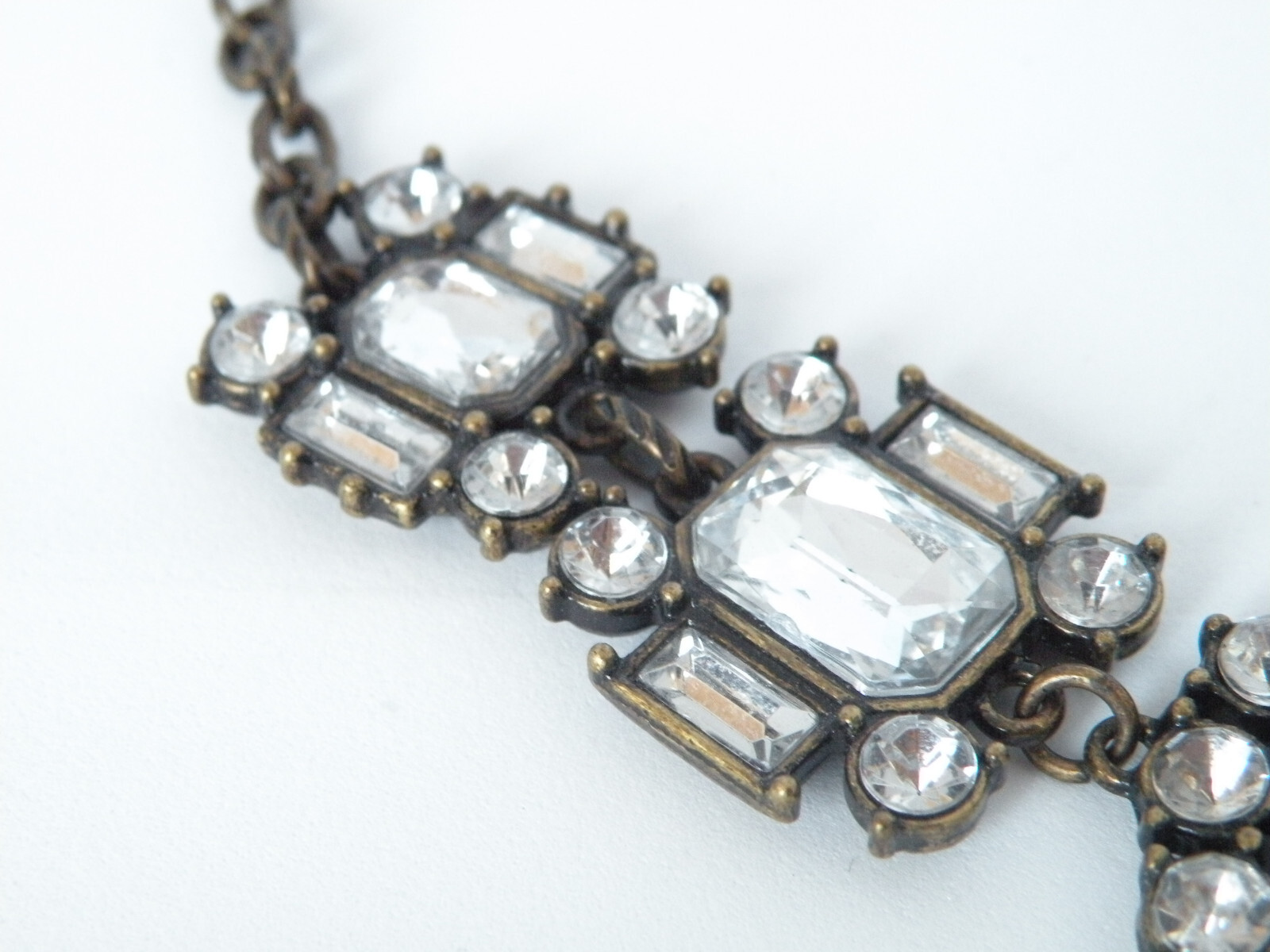 J Crew Signed Chunky Statement Clear Crystal Wome… - image 3