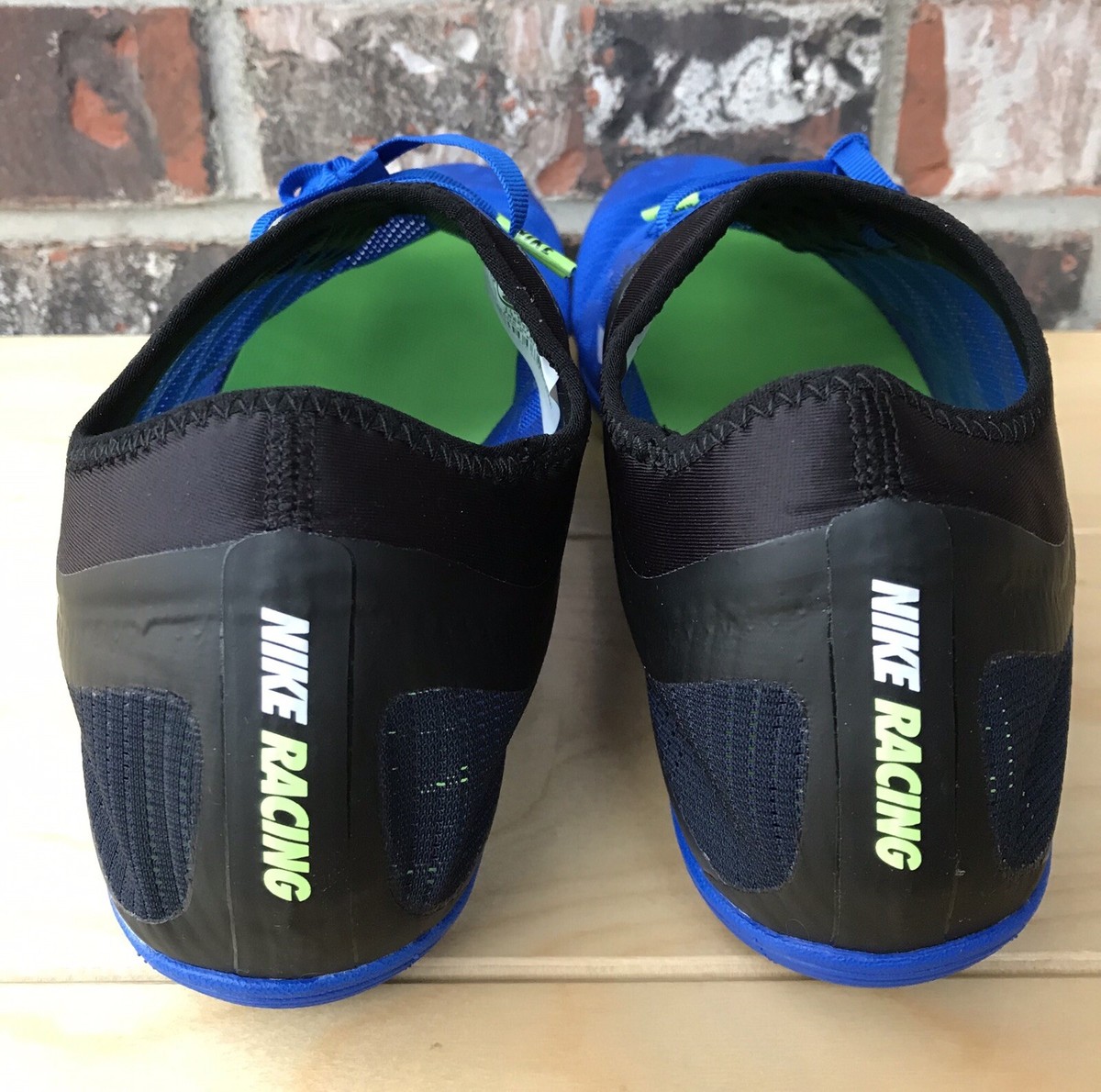 Nike Track Shoes Men 11 Blue White Black Green Zoom Mamba 3 Racing Spikes 706617 Nike Zoom Mamba 3 Track & Field With Spikes Blue Mens Size  main image 3