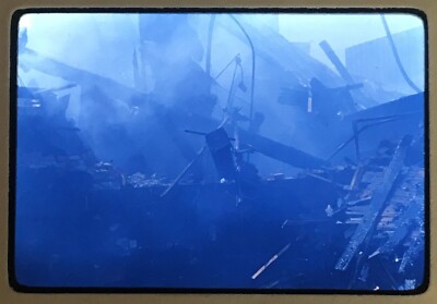 35mm Color Slide 1977 Black Cat Cafe Fire Burlington VT #59 Collapsed Floor