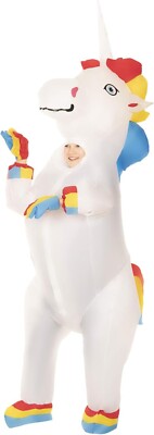 Aufblasbares Einhorn Kostüm für Kinder Mädchen Karneval Halloween Einhornkostüm