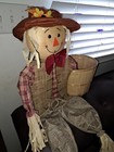 Scarecrow Figure w/ Basket Home Decor Shelf Sitter ~ Burton & Burton * Brand New — photo 7